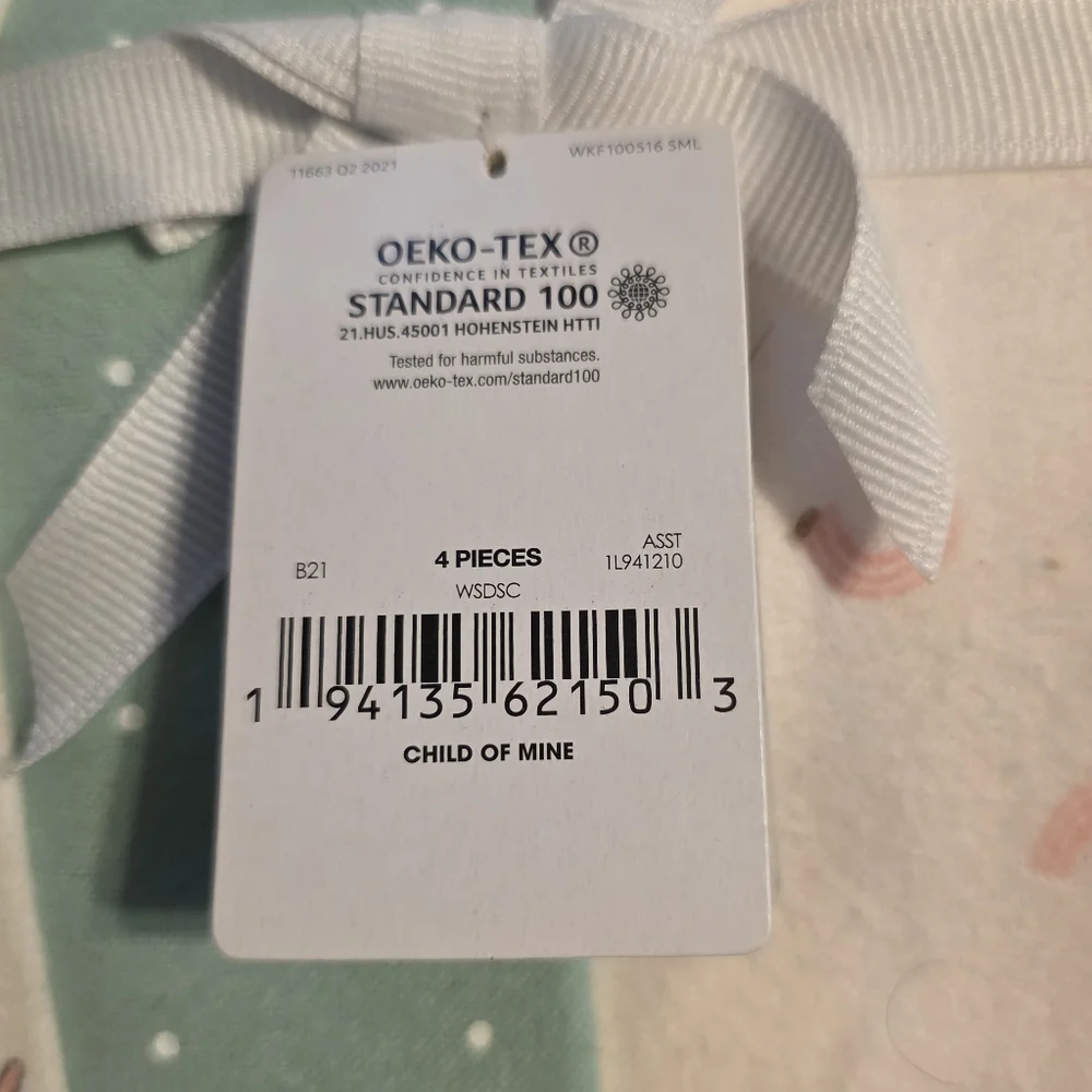 Carter's Child of Mine Pink & Mint Baby Receiving Blankets - 4 Pack